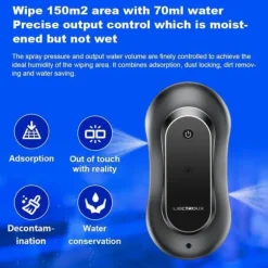 LIECTROUX Fönsterputningsrobot YW810 - APP-kontroll - Dubbel sprutning - 10 Tvättlappar