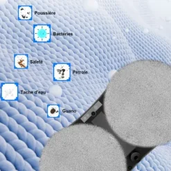 LIECTROUX Fönsterputsrobot HCR-10 Svart - 2800 Pa - 30ml tank - Automatisk rengöring - Intelligent självgående fönsterputsrobot