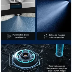 LIECTROUX Robot Fönsterputsare HCR-10 Vit - 2800 Pa - 30ml Behållare - Automatisk rengöring - Självständig intelligent fönsterputsrobot