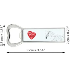 Lipizzaner - flasköppnare med häst, personlig kylöppnare, unik present till en man från Art-Dog