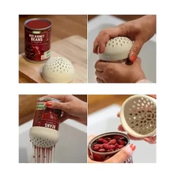 Litet Durkslag för Konservburkar - Vit - Silikon