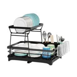 LIVIT Diskställ med Dubbel Nivå i Svart