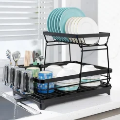 LIVIT Diskställ med Dubbel Nivå i Svart