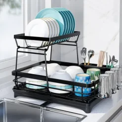 LIVIT Diskställ med Dubbel Nivå i Svart