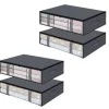 LIVIT Vikbara Förvaringslådor i Tyg - Set om 4, Grå, S