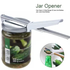 Livsmedelsklassad rostfri burköppnare Justerbar flasköppnare Öppnar enkelt flasklock