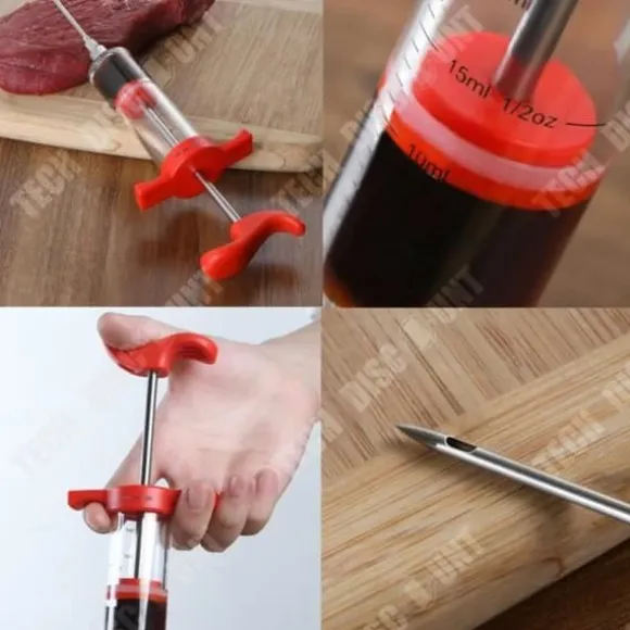 Livsmedelsspruta - LUNAVO - 30ml - Plast - Graderad redskap - Röd