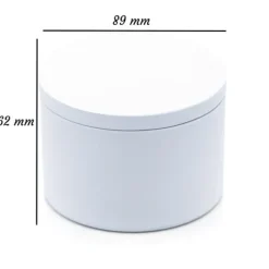 Ljusburk Med Lock 12 st - Vit - 236 ml - Metall