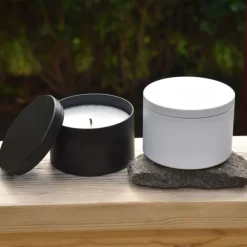 Ljusburk Med Lock 12 st - Vit - 236 ml - Metall