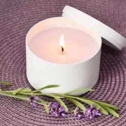 Ljusburk Med Lock 12 st - Vit - 236 ml - Metall