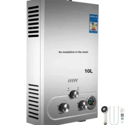 10L/min väggmonterad LPG varmvattenberedare med flera skydd, lätt att kontrollera