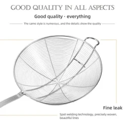 Lång silsked i rostfritt stål för säker och skållningsfri köksmatlagning