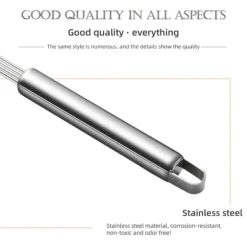 Lång silsked i rostfritt stål för säker och skållningsfri köksmatlagning