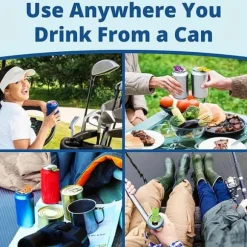 Lollanda Burköppnare Färgglad, Enkel burköppnare-6-pack, Återanvändbar läskburköppnare, skyddar fingrarna, perfekt för picknick och fester