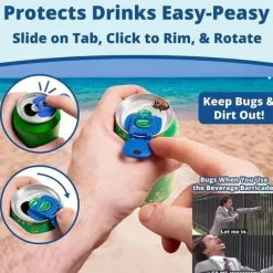 Lollanda Burköppnare Färgglad, Enkel burköppnare-12-pack, Återanvändbar läskburköppnare, skyddar fingrarna, perfekt för picknick och fester