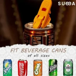 Lollanda Enkel burköppnare (6-pack), Burköppnare Färgglad, Återanvändbar läskburköppnare, skyddar fingrarna, perfekt för picknick och fester