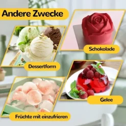 Lollanda 6 fack isbitsskål med lock, isbitar, rund, kula, BPA-fri, återanvändbar, isbollsformare