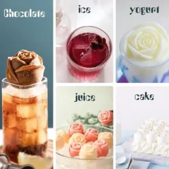 Lollanda 6 fack isbitsskål med lock, isbitar, rund, kula, BPA-fri, återanvändbar, isbollsformare