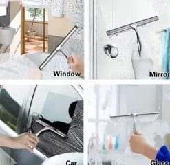 Lollanda Badrums-Skrapa – Fönsterskrapa med Väggkrok, För Duschdörr, Kök, Fönster & Bilglas