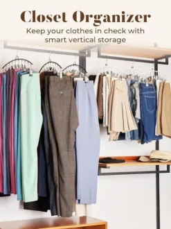 Lollanda Byx-/kjolgalge med clips 2-pack – Metallhängare med 15 klämmor, Vindbeständig och Praktisk för Förvaring