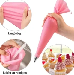 Lollanda Dekorationspåse/ Spritsmunstycken, Sprits-set 40-delar för Tårtdekoration och Bakning