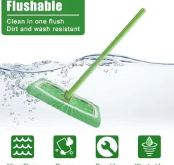 Lollanda Ersättande Tygskydd för Swiffer Mopp 8-pack – Återanvändbara Mopptorkar för Våt och Torr Rengöring