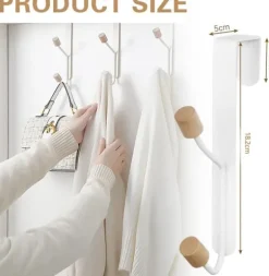 Lollanda Hängkrok till dörrar,Enkel Dörr Krok - 4 pack