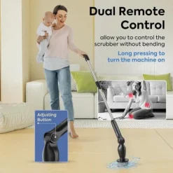 Lollanda 8-i-1 Elektrisk Rengöringsborste – Sladdlös Skrubb med Förlängningsskaft, 8 Borsthuvuden, IPX7 Vattentät, för Badrum & Golv