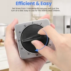 Lollanda kökstimer, kockens matlagning timer klocka med högt larm, inga batterier krävs