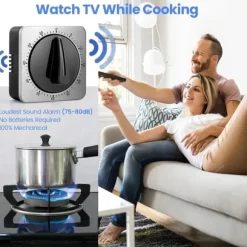 Lollanda kökstimer, kockens matlagning timer klocka med högt larm, inga batterier krävs