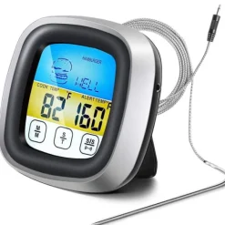 Lollanda Kötttermometer med Touchskärm /Termometer för kött - LCD, Vattentät, Kök, för ugn, till barbequegrill och Grill