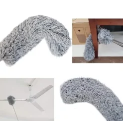 Lollanda Multifunktionell teleskopisk dammvippa – Böjbar fiberborste med långt skaft för damm och rensning av dräneringsrännor