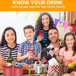 Lollanda 24-pack enkel burköppnare / flasköppnare, flerfärgad – återanvändbar läskburköppnare, dryckesburköppnare, perfekt för picknick och fester