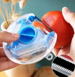 Lollanda 2-pack 3-i-1 Multifunktionell roterande skalare - Grönsaksskalare & Råkostjärn & Potatisskalare