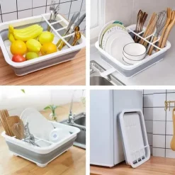 Lollanda Vikbar Diskställ 36.5 cm, Hopfällbart Diskställ i grått - Plast, Dräneringsbricka, Kök, Diska, Camping