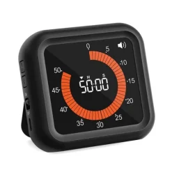 Lollanda Visuell Timer 11 timmar 59 minuter,Uppladdningsbar Timer med Magnet & Stativ, Justerbar Volym