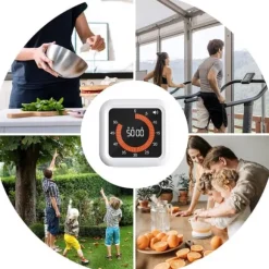 Lollanda Visuell Timer 11 timmar 59 minuter,Uppladdningsbar Timer med Magnet & Stativ, Justerbar Volym