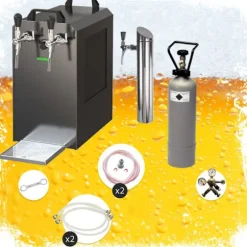 Öltapp - STREAM 80 ölväska, genomströmningskylare, 2-rads torrkylare, KEG:Type A, KEG 2:Type D