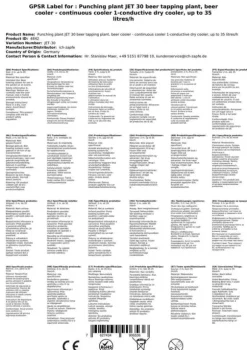 Öltapp, öldispenser, ölmaskin, ölautomat, ölkylare, öltappingssystem - JET 30 en linje torr kylare, 35 liter/h -Bierkoffer