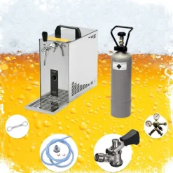 Öltapp, Öltappingssystem, PYGMY 25, en linje torr kylare, 35 liter/h -Bierkoffer, waterchiller, Green Line, KEG:NC Adapter