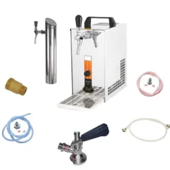 Öltapp PYGMY 25 / K med membranpump, 1-sidigt torrkylningsanordning av rostfritt stål, 35 liter / h, inkl dispenser, Green Line, KEG:Type M