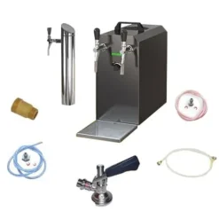 Öltapp STREAM 50K med luftpump, ölväska, genomströmningskylare 2-radig torr svalare, upp till 55 liter / h - SVART UTGÅNG, KEG:Type M, KEG 2:Type M