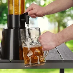 Öltorn, 81x20x22 cm, Transparent, Svart