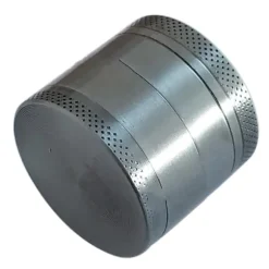 Lövmönsterkvarn Färgglad Zinklegering Manuell Bärbar Slipmaskin Kross Slipverktyg Present Dia 4CM 4 Golv Silver