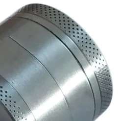 Lövmönsterkvarn Färgglad Zinklegering Manuell Bärbar Slipmaskin Kross Slipverktyg Present Dia 4CM 4 Golv Silver