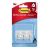 3M COMMAND Hooks 17067CRL with a metal handle 3 hooks + 4 small transparent stripes
