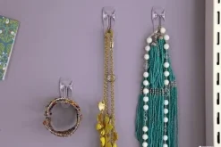 3M COMMAND Hooks 17067CRL with a metal handle 3 hooks + 4 small transparent stripes