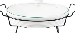 Maestro oval vit matvärmare 30 cm, 1,6 l