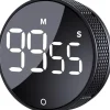 Magnetisk Digital KöksTimer - Stort LED-display, Nedräkning - Till Matlagning/Bakning/Klassrum (Svart)