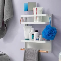 Magnetisk Förvaringshylla med Två Hyllplan